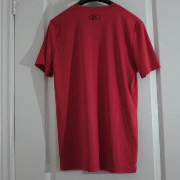 Under Armour Boys tshirt says Baseball Loose Heatgear Red size YLG - Picture 2 of 5